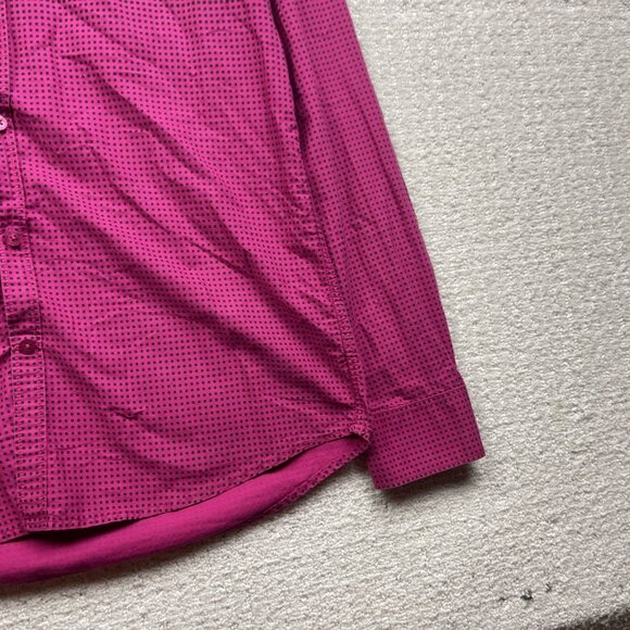 Y2K Guess Button Up Shirt Men L Slim Fit Long Sleeve Psychedelic Geometric AOP - Picture 4 of 11